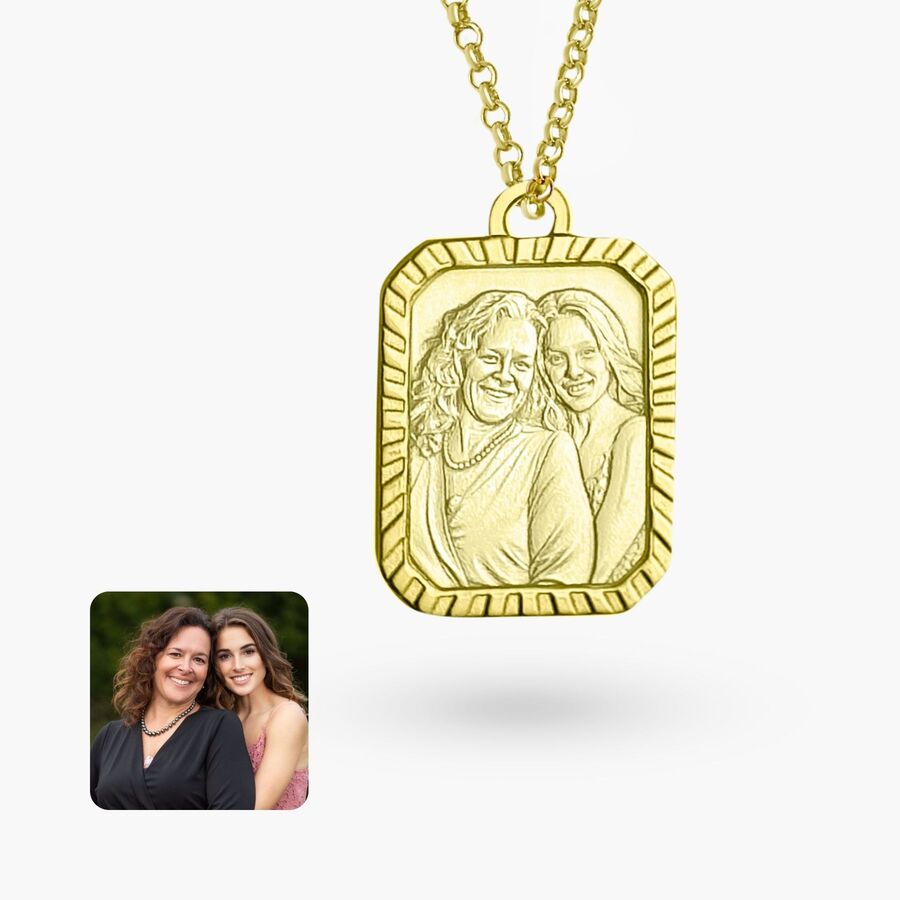 Anhänger mit Goldrahmen, 925 Silber