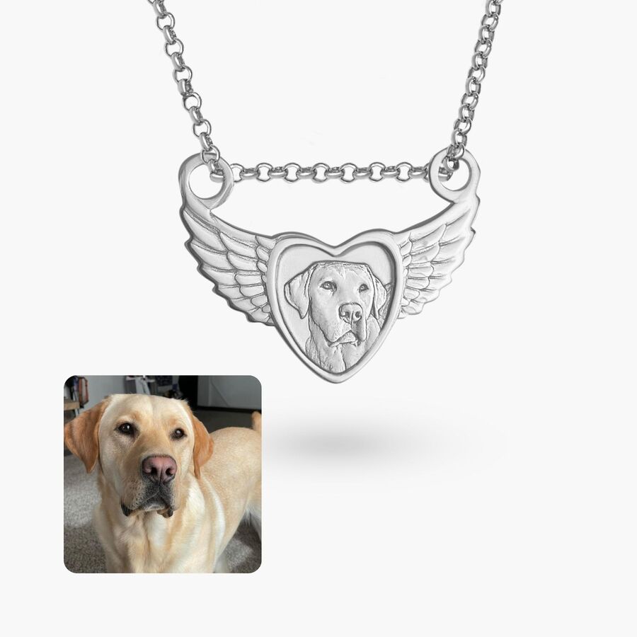 Engelsherz-Anhänger, 925 Silber