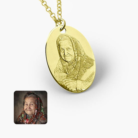 Klassischer Oval-Anhänger, 925 Silber