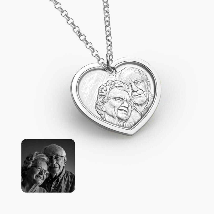 Herzförmiger Anhänger, 925 Silber