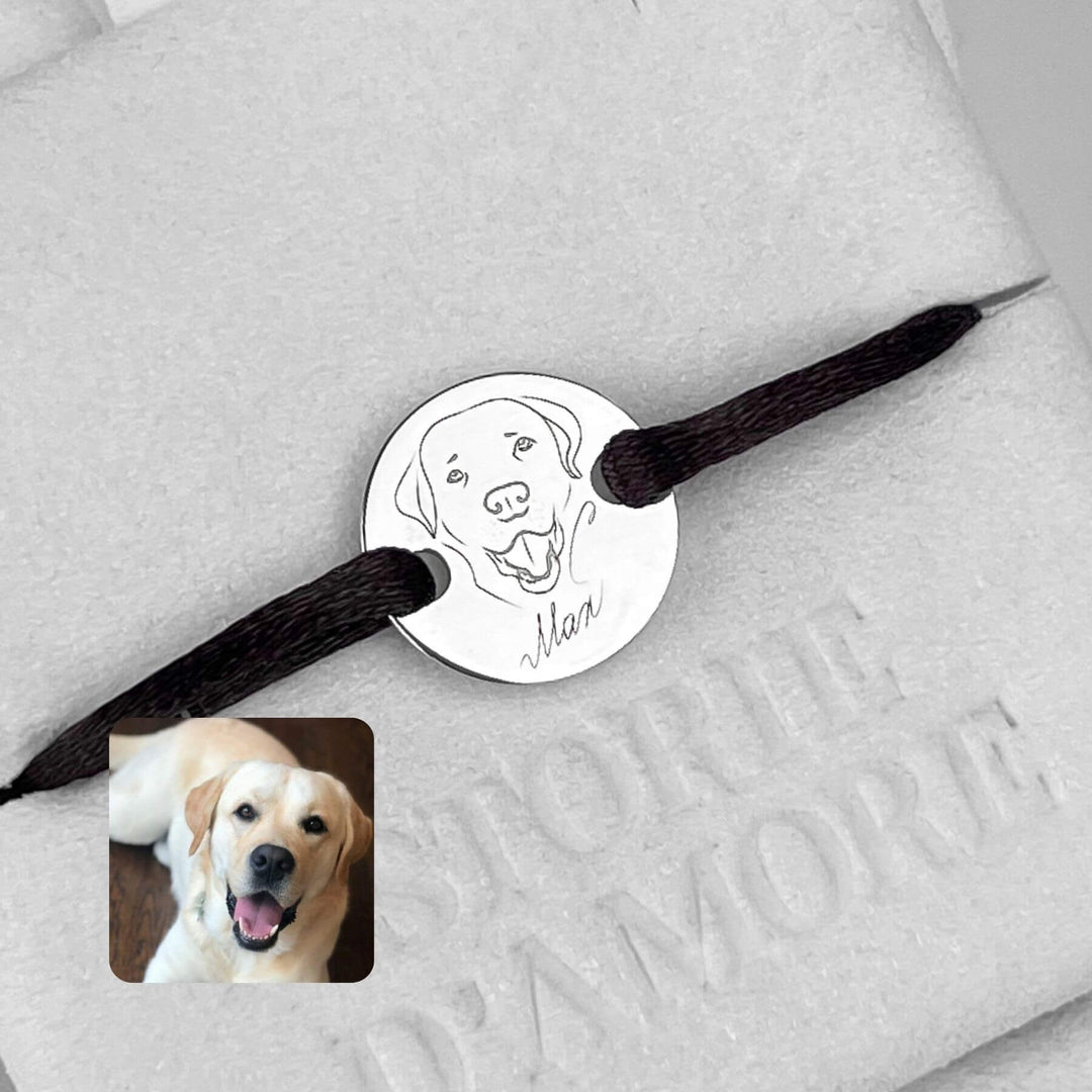 Rundes Anhänger-Armband, Sterlingsilber 925