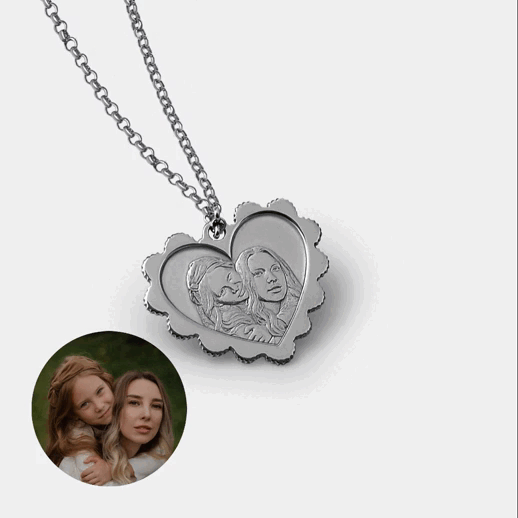 Decorative Hearts Pendant, 925 Silver