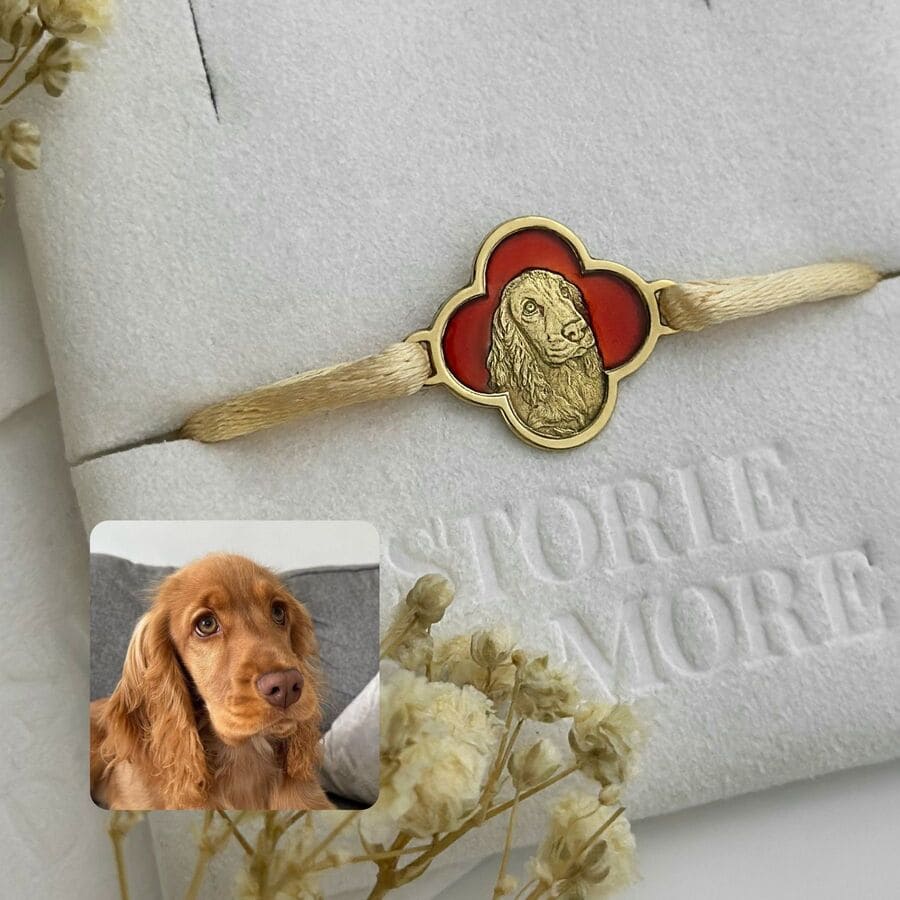 Armband mit Kleeblatt-Charm, 925 Silber