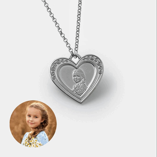 Golvende lijst hanger, 925 zilver "Sweet Soul"