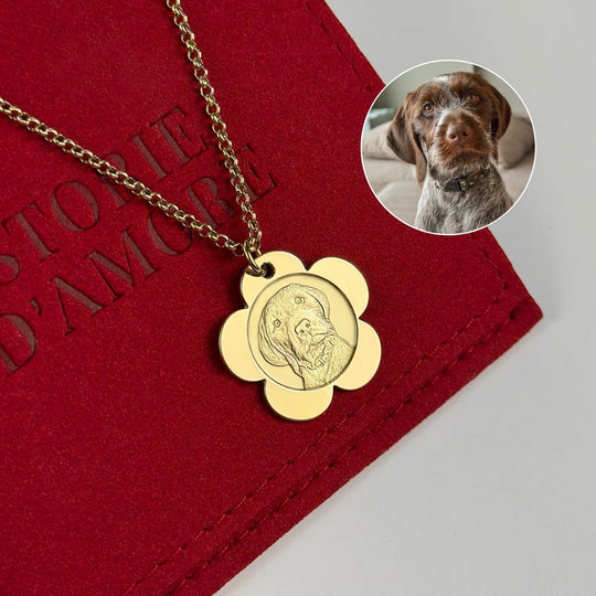 Anhänger in Blütenform, 925 Silber