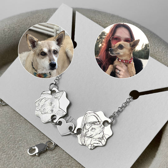 Kettenarmband mit zwei Charms, 925 Silber