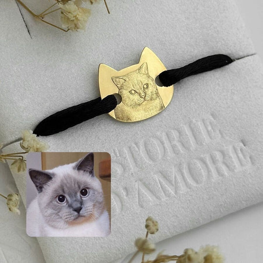 Katzenkopf-Armband, 925 Silber