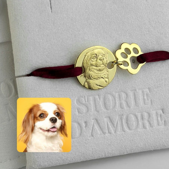 Round & Paw Charm Bracelet, 925 Silver