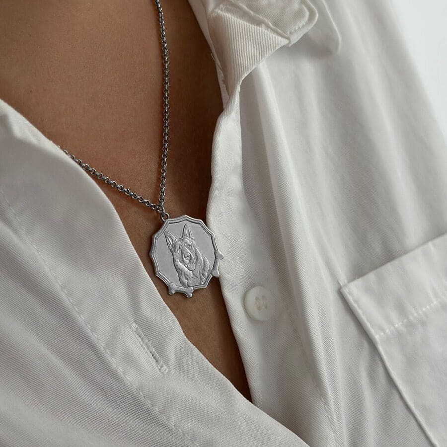 Anhänger in Medaillenform, 925 Silber