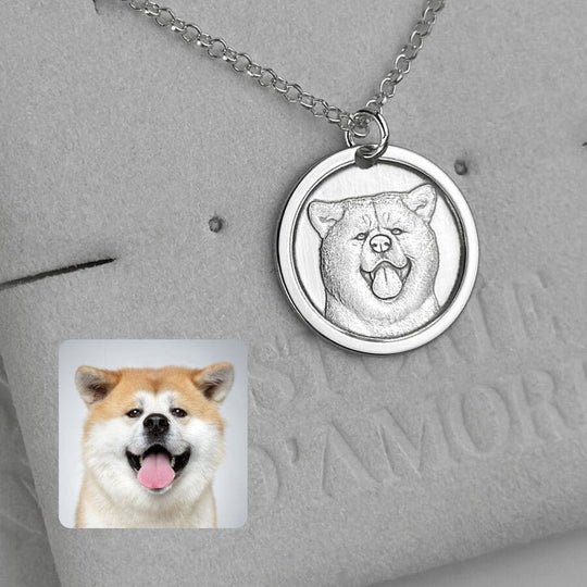 Circle Frame Pendant, 925 Silver