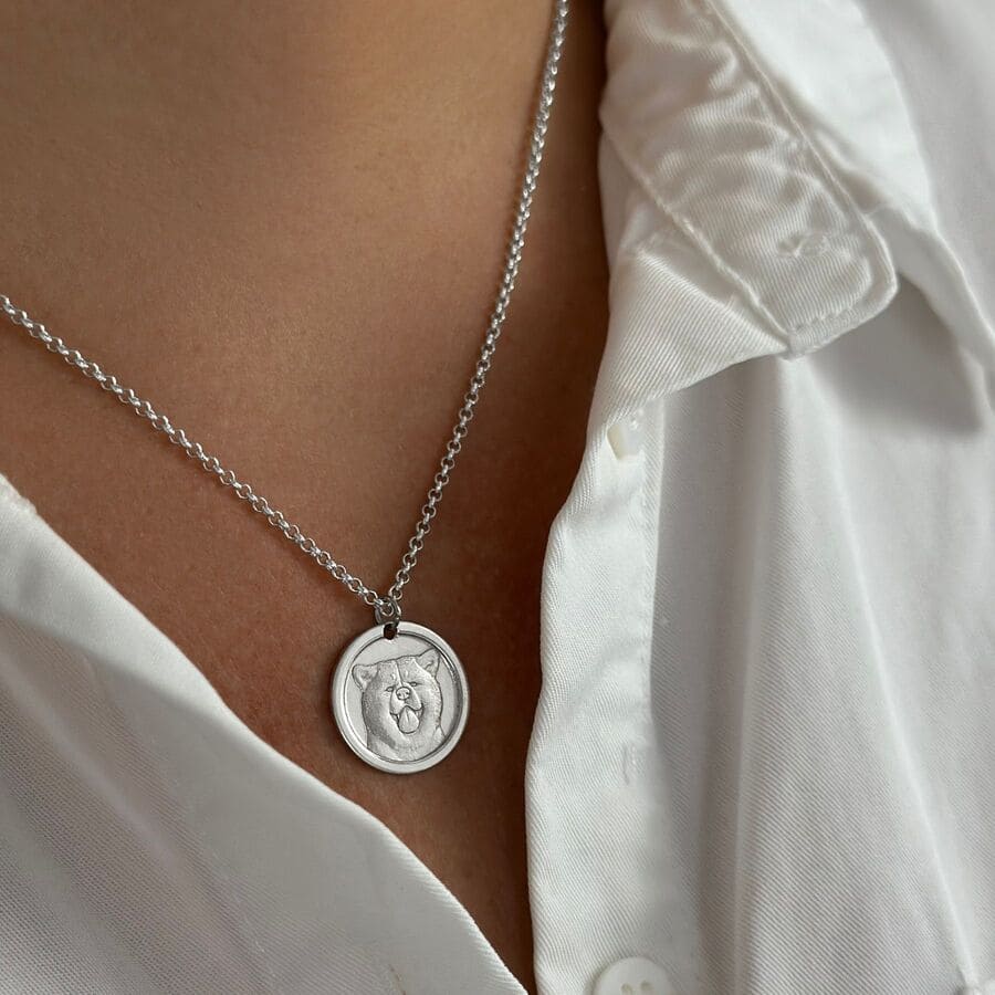 Circle Frame Pendant, 925 Silver