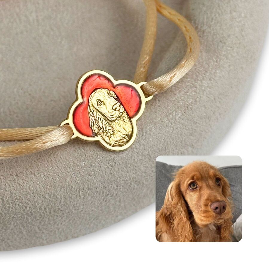 Armband mit Kleeblatt-Charm, 925 Silber