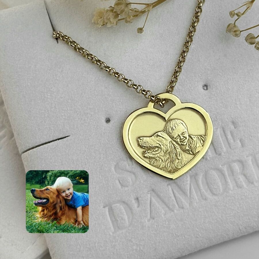 HerzanhÀnger mit Rahmen, 925 Silber