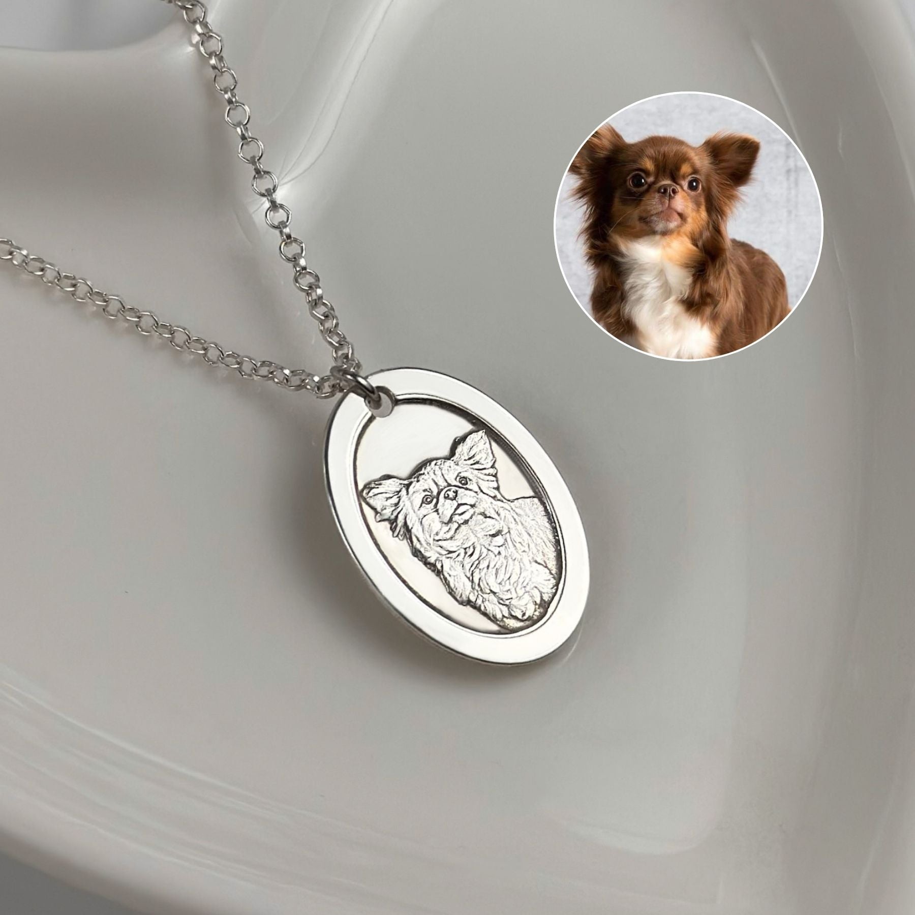 Oval Pendant, 925 Sterling Silver
