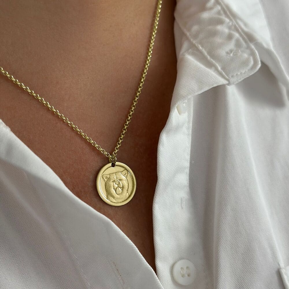 Circle Frame Pendant, 925 Silver