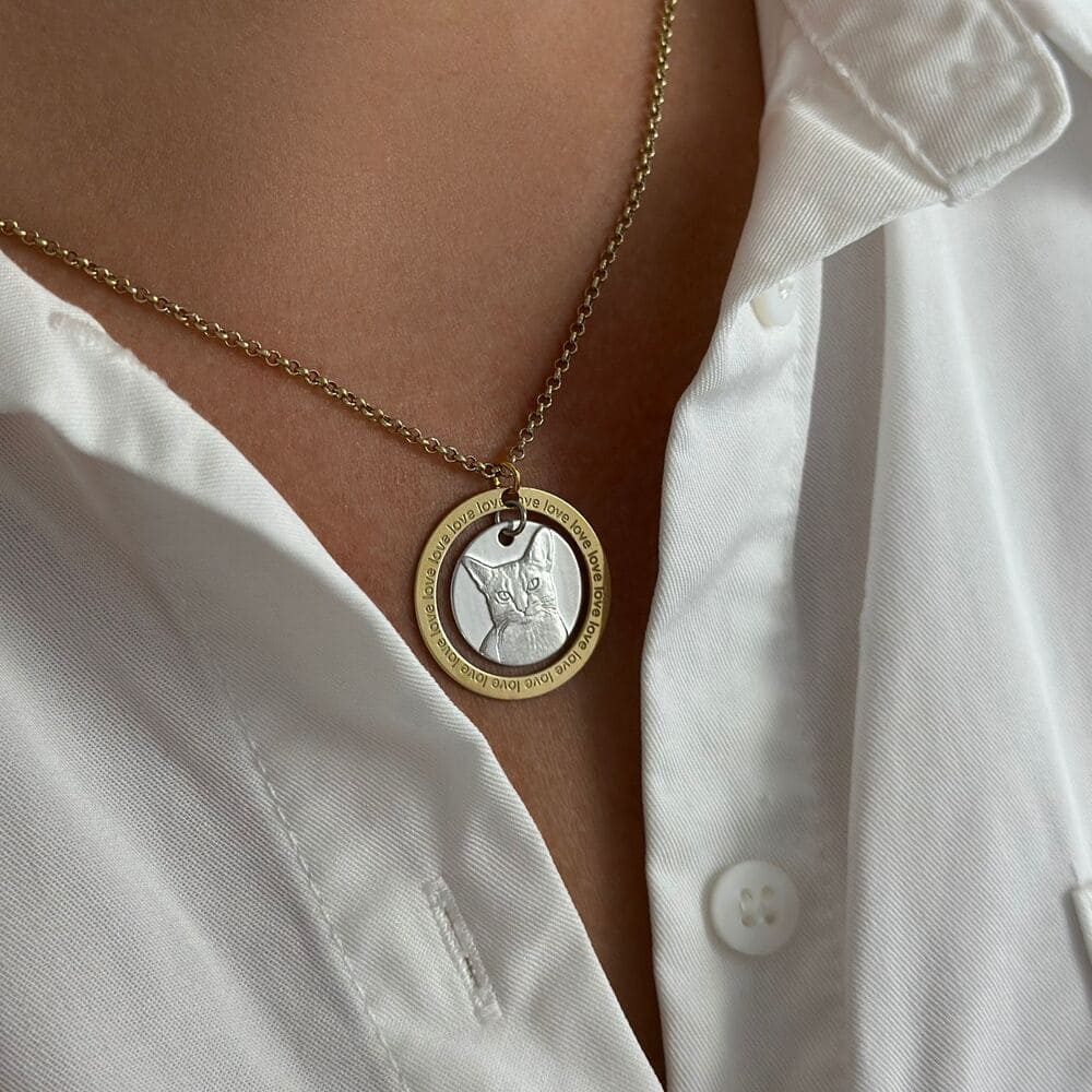 Circle Pendant, 925 Silver