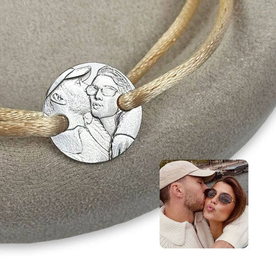 Armband mit rundem Charm, 925 Silber