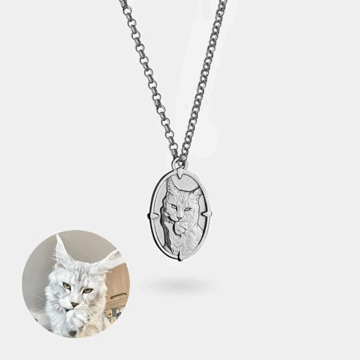 Patterned Oval Pendant, 925 Silver