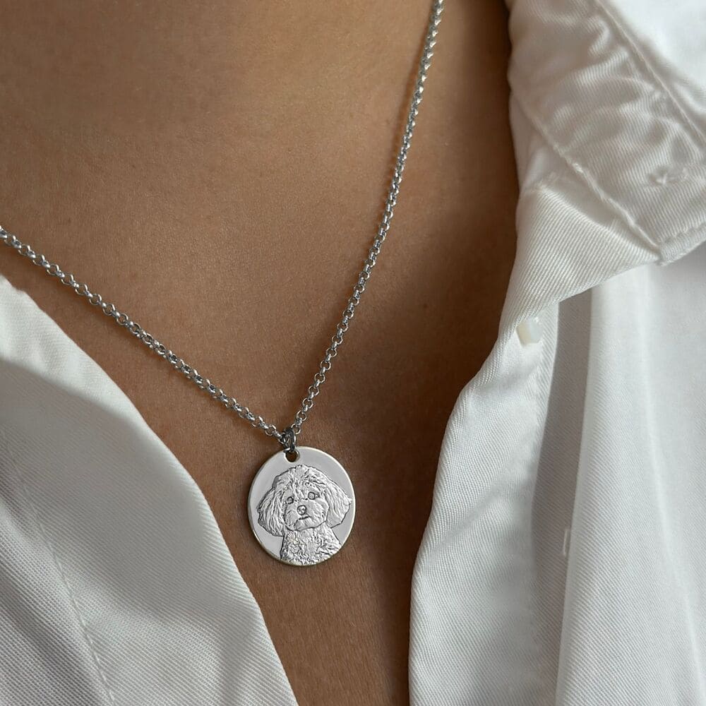 Classic Round Pendant, 925 Silver