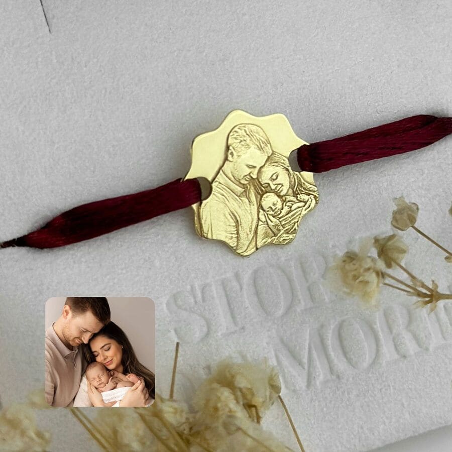 Armband mit 3D-Fotogravur, 925 Silber