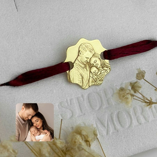 Armband mit 3D-Fotogravur, 925 Silber