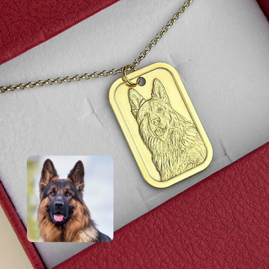 Dog-Tag-Anhänger, 925 Silber