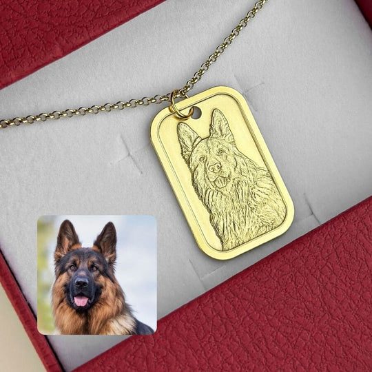 Dog-Tag-Anhänger, 925 Silber