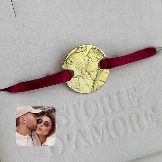 Armband mit rundem Charm, 925 Silber