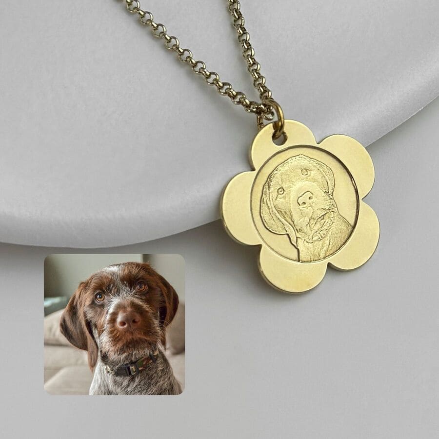 Anhänger in Blütenform, 925 Silber