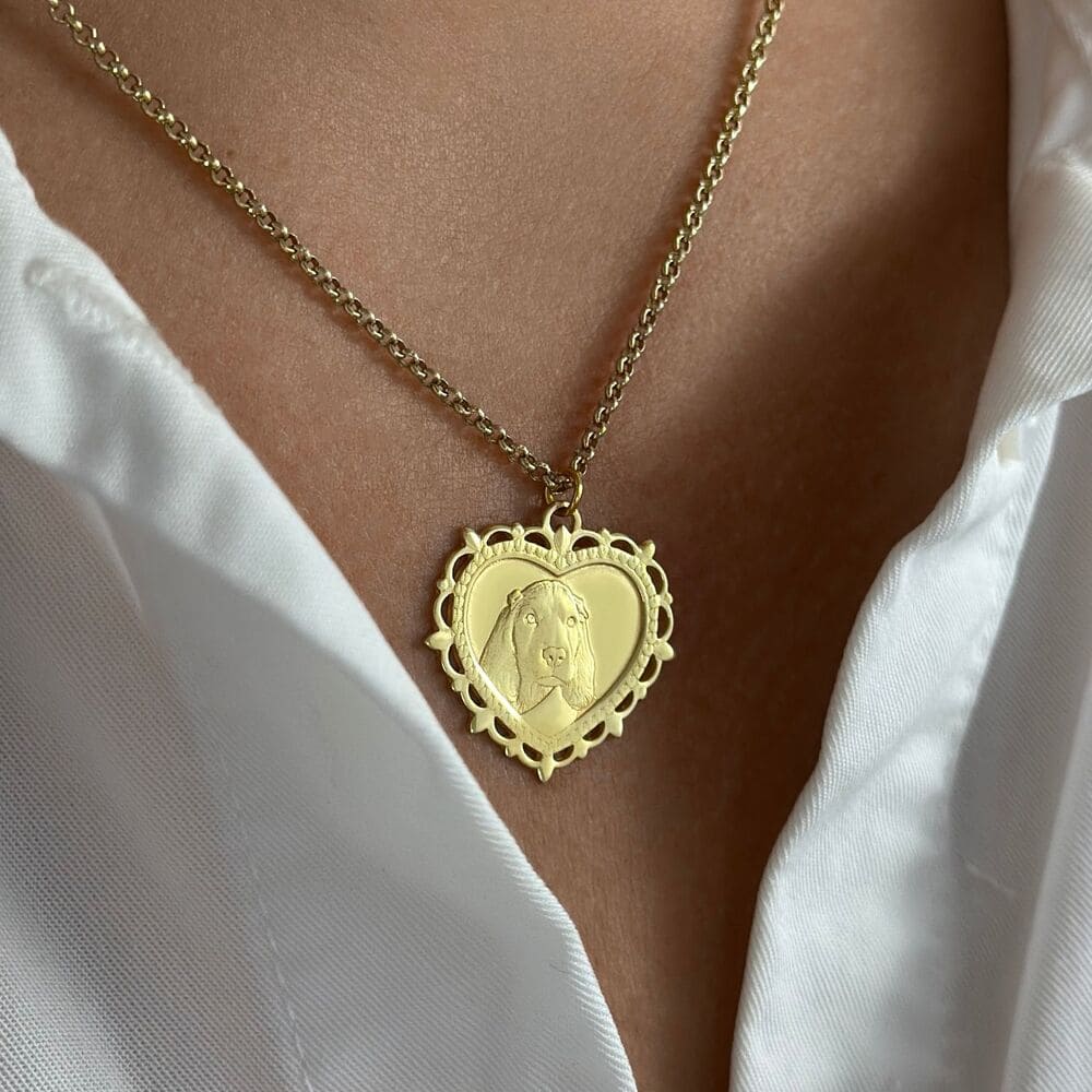 Filigree Heart Pendant, 925 Silver