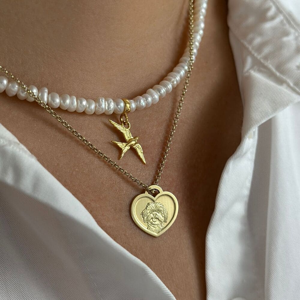 Heart-Shaped Pendant, 925 Silver