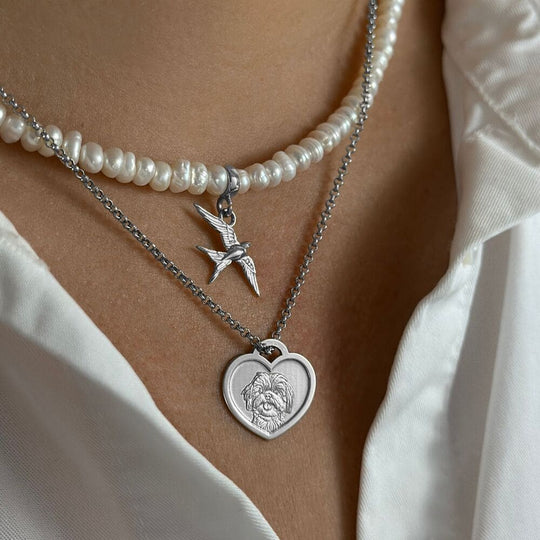 Heart-Shaped Pendant, 925 Silver