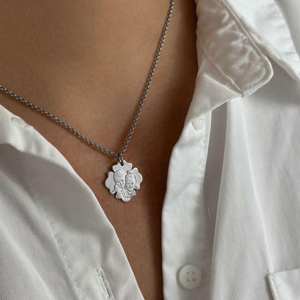 Anhänger mit geschwungenem Rand, 925 Silber