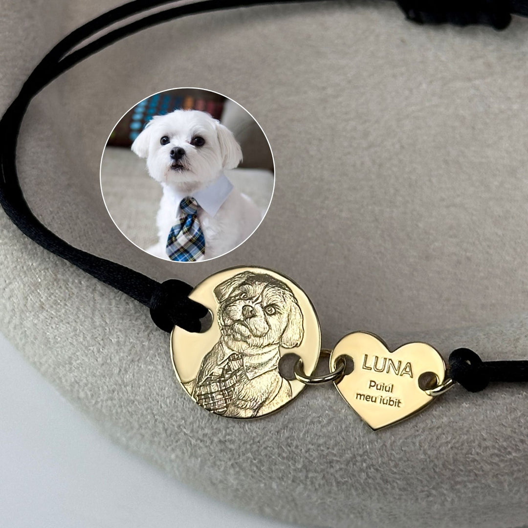 Armband mit Rund- & Herz-Charm, 925 Silber