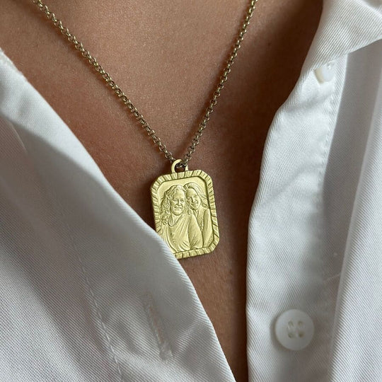 Anhänger mit Goldrahmen, 925 Silber