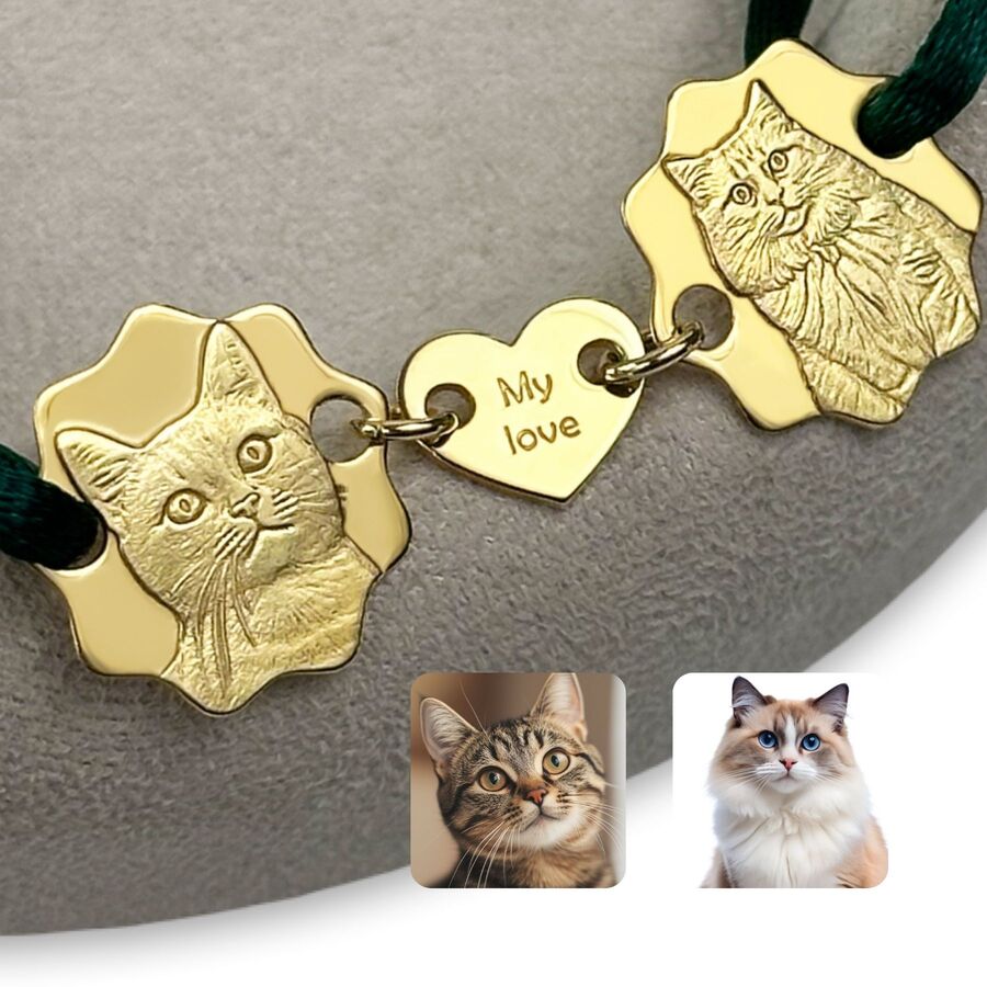 Bracelet aux deux breloques, argent 925