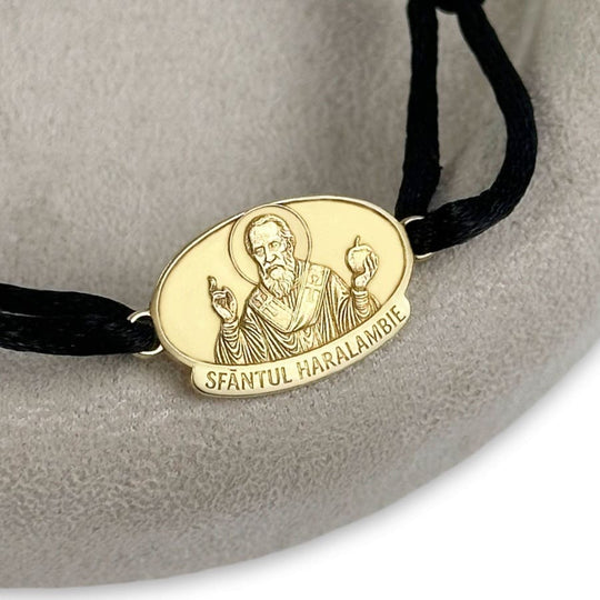 Ovales Armband mit dem heiligen Charalambos, 925 Silber