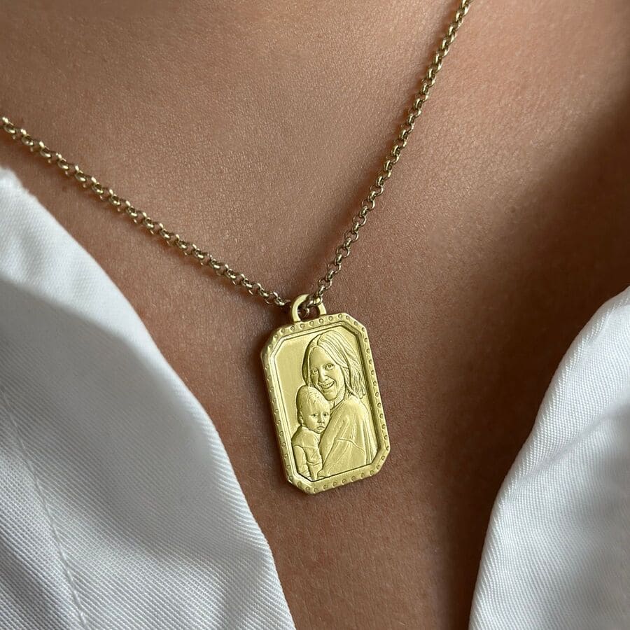 Anhänger mit Musterrahmen, 925 Silber