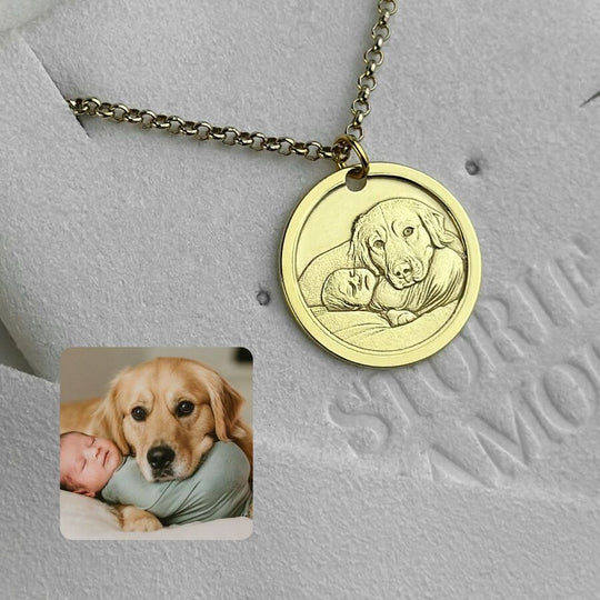 Circle Frame Pendant, 925 Silver