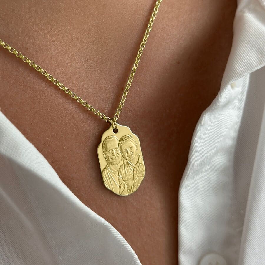 Anhänger in geschwungener Rechteckform, 925 Silber