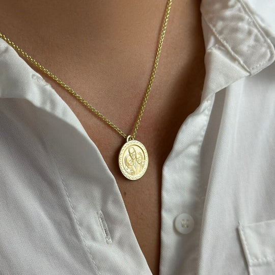 Ornamentaler runder Anhänger, 925 Silber