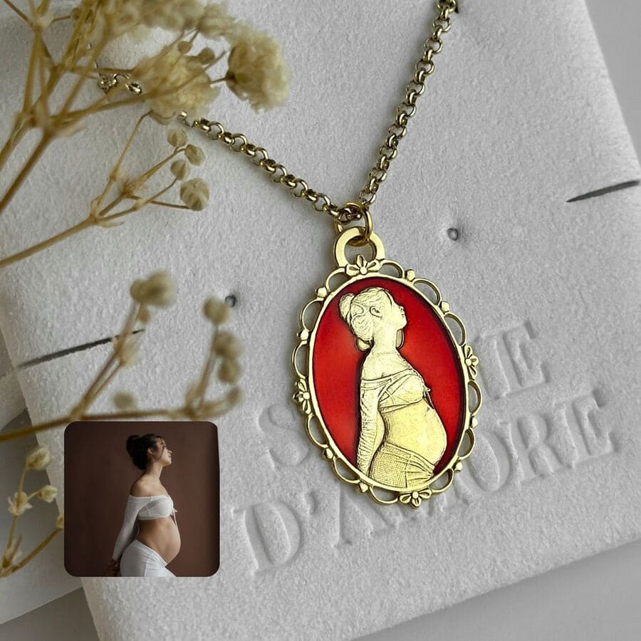 Ovaler Anhänger im Vintage-Stil, 925 Silber