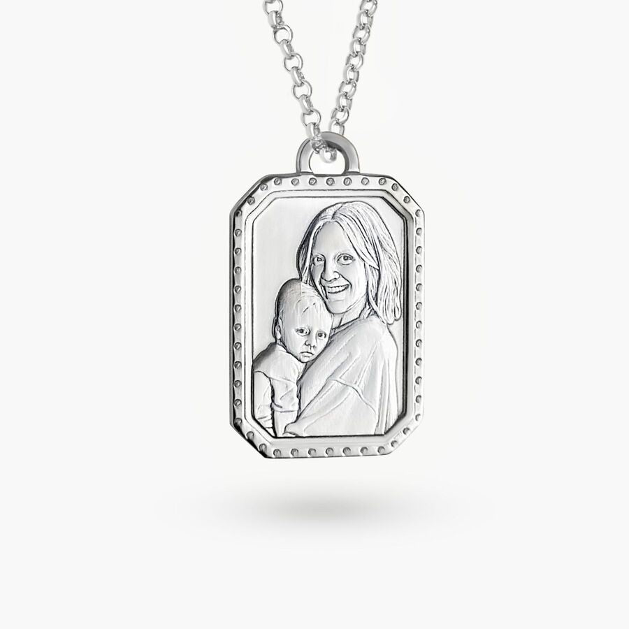 Anhänger mit Musterrahmen, 925 Silber