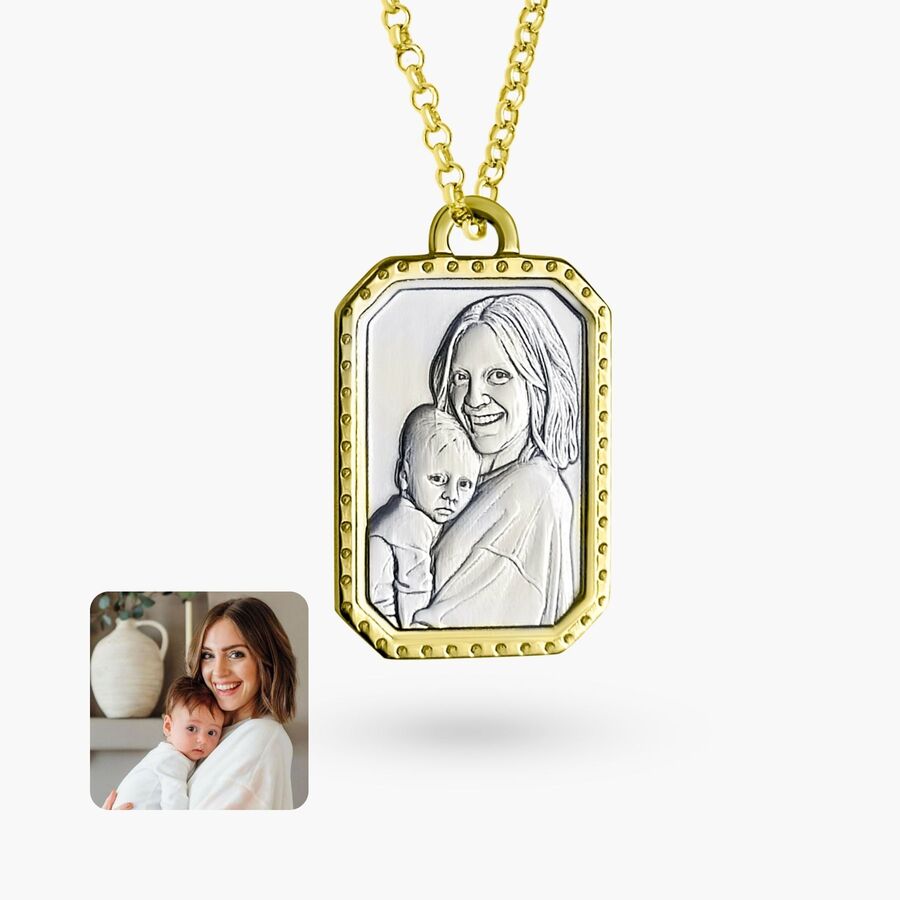 Anhänger mit Musterrahmen, 925 Silber