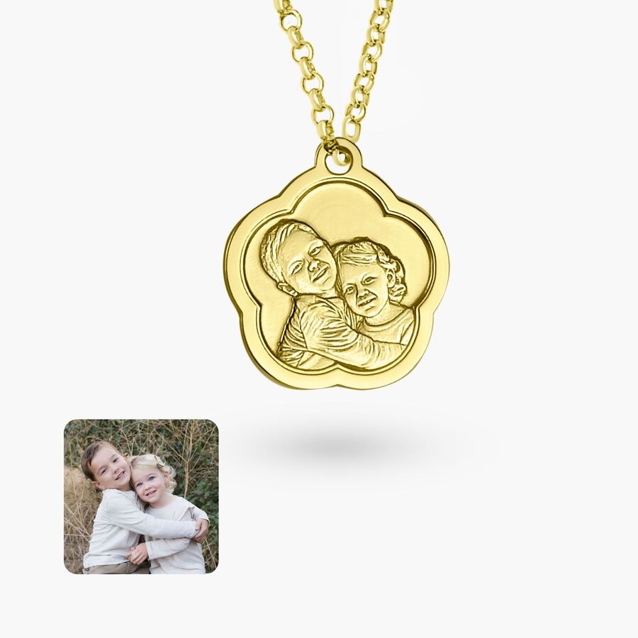 Anhänger mit Blumenrand, 925 Silber