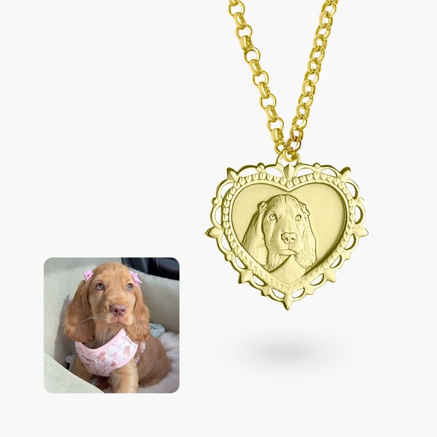 Filigree Heart Pendant, 925 Silver