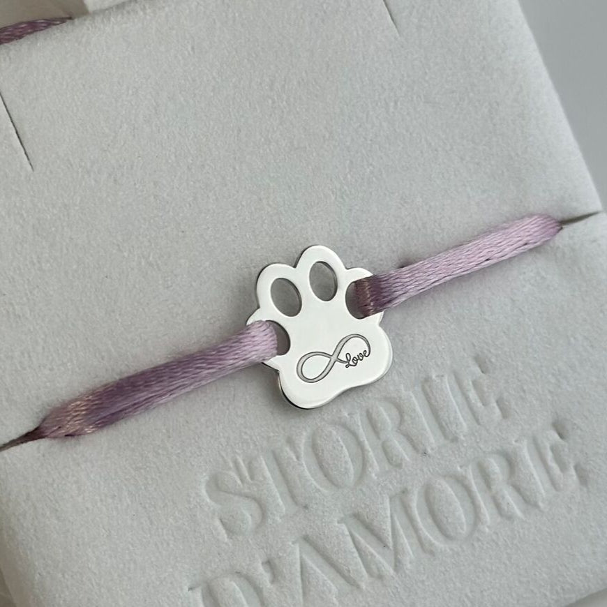Armband mit Pfote, 925 Silber