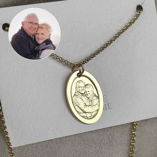 Ovaler Porträtanhänger, 925 Silber