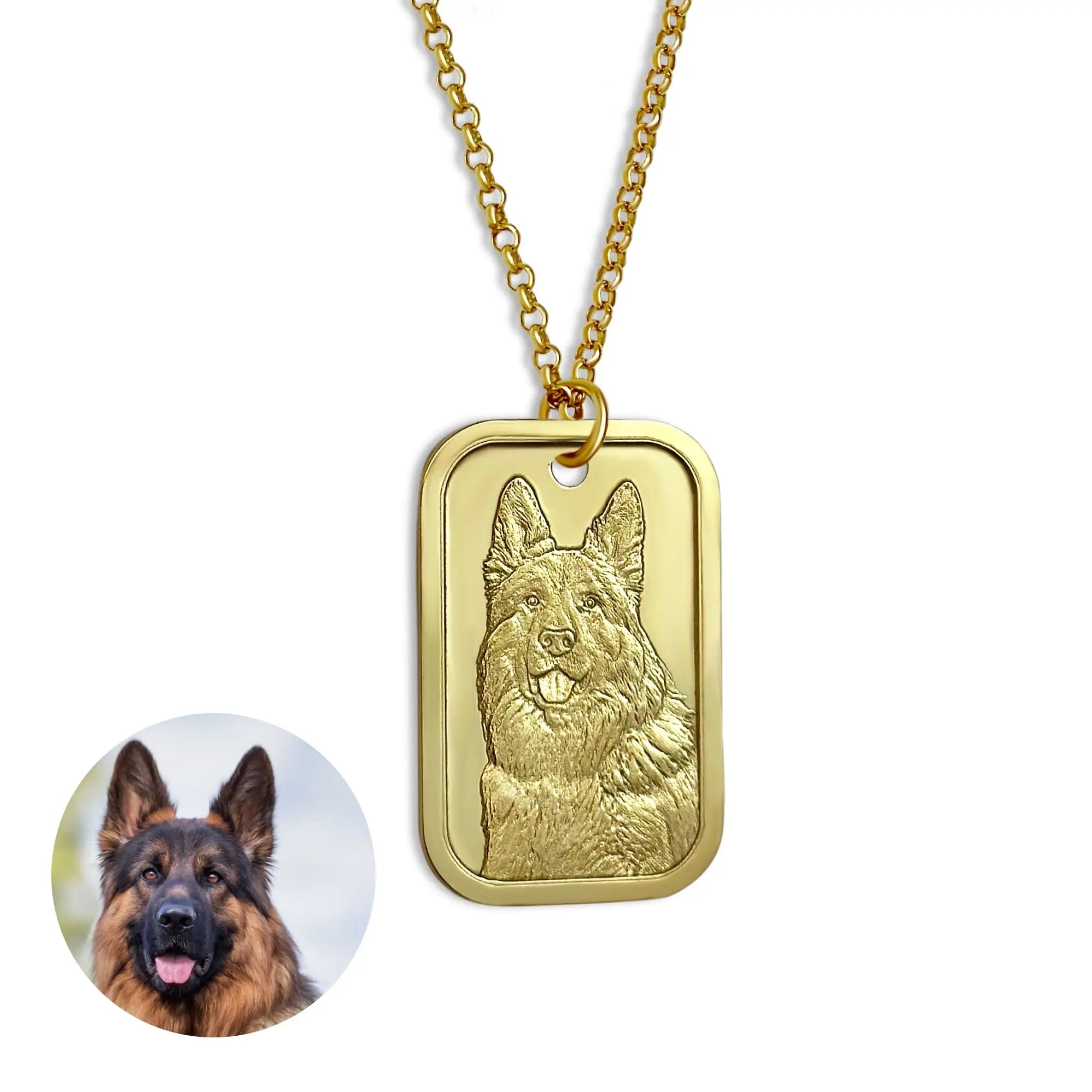 Dog Tag Pendant, 925 Silver