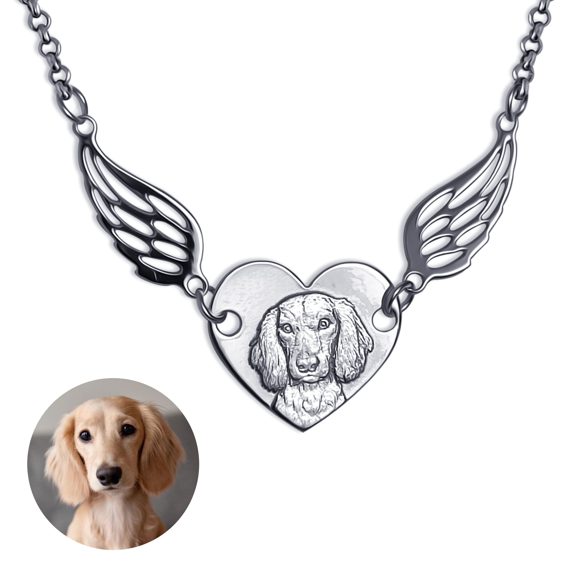 Angel Wings Necklace, 925 Silver